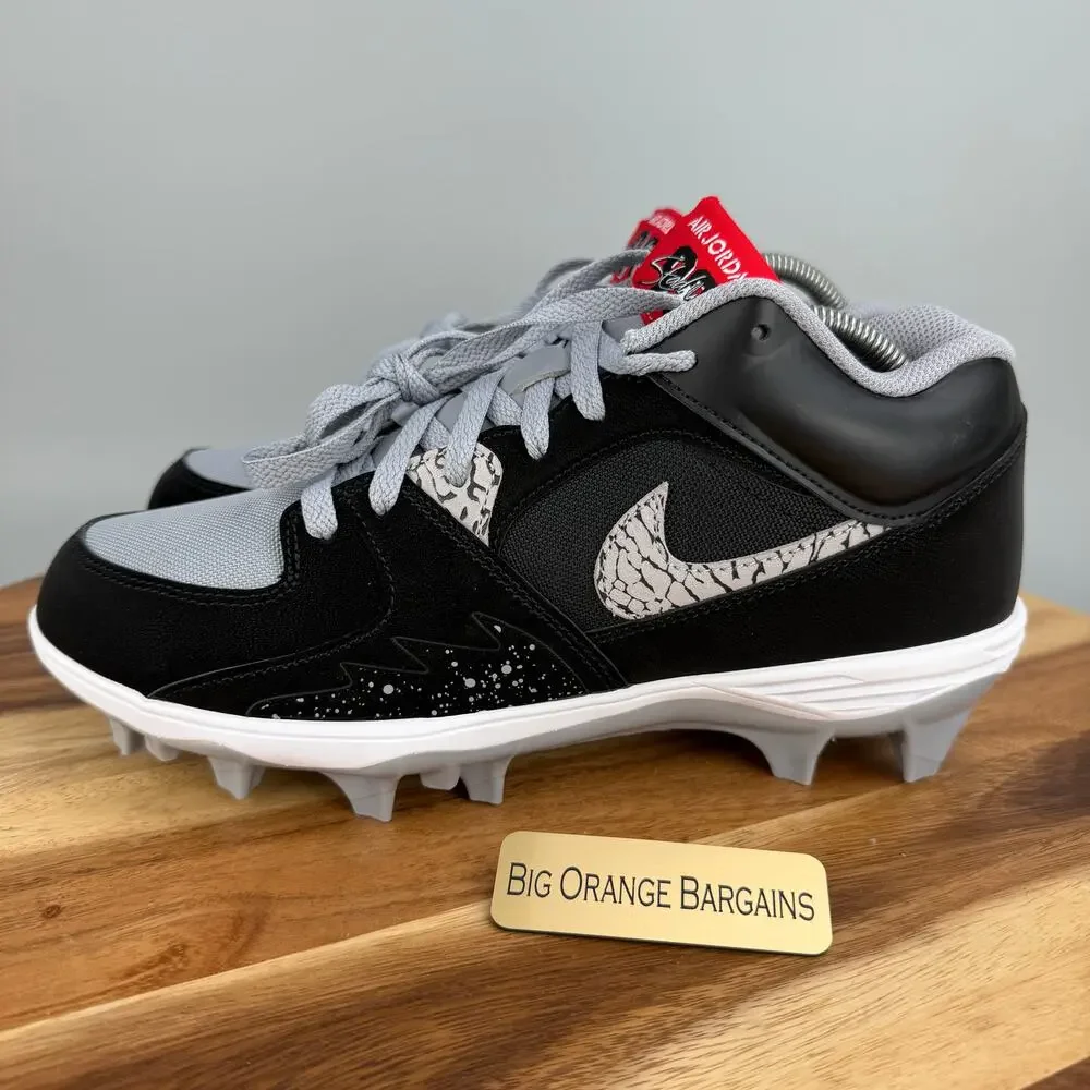 Nike Air Jordan Stadium 90 Low TD Black Cement Cleats HQ0210-060 Men's 10.5 NEW